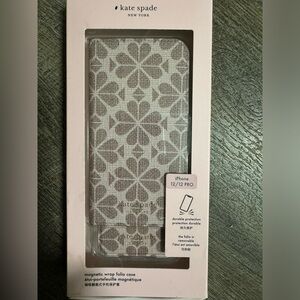Kate Spade flower iPhone 12/12 Pro magnetic wrap folio case